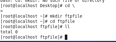 创建ftpfile文件夹