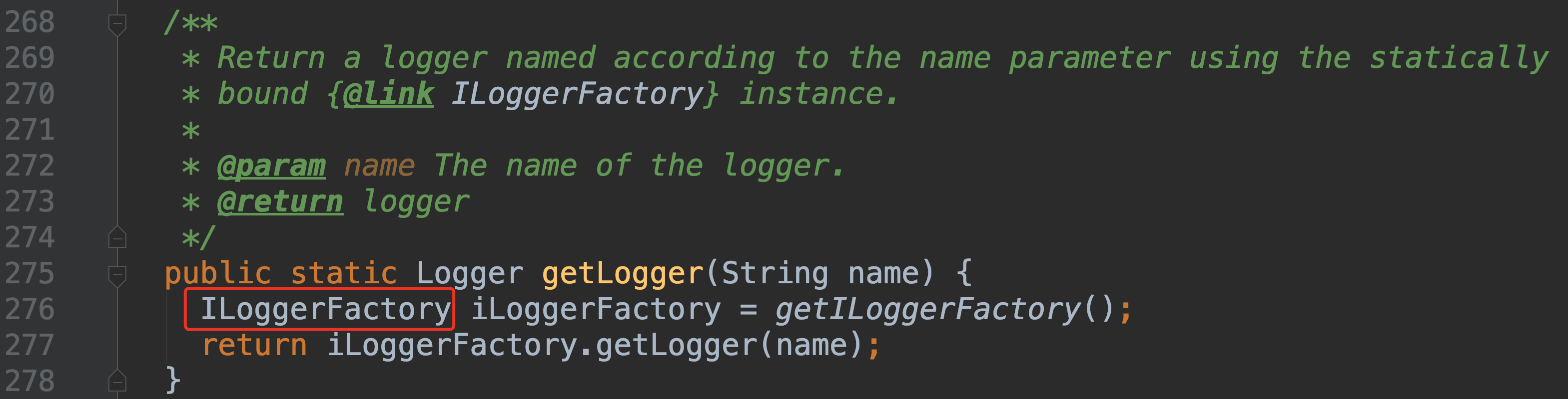 LoggerFactory#getLogger(String name)